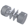 Rubinet Shower Door Knob (set) Satin Chrome