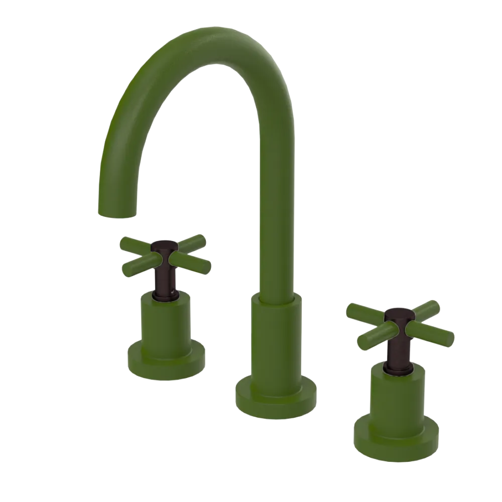 Rubinet Widespread Kitchen Set with LaSalle Spout Green Envy