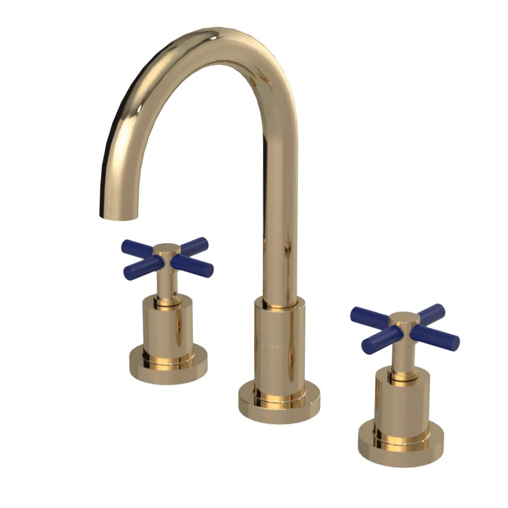 Rubinet Widespread Kitchen Set with LaSalle Spout Gold