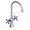 Rubinet Two Handle Single Hole Kitchen Set Satin Chrome