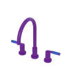 Rubinet Widespread Kitchen Set Purple Haze