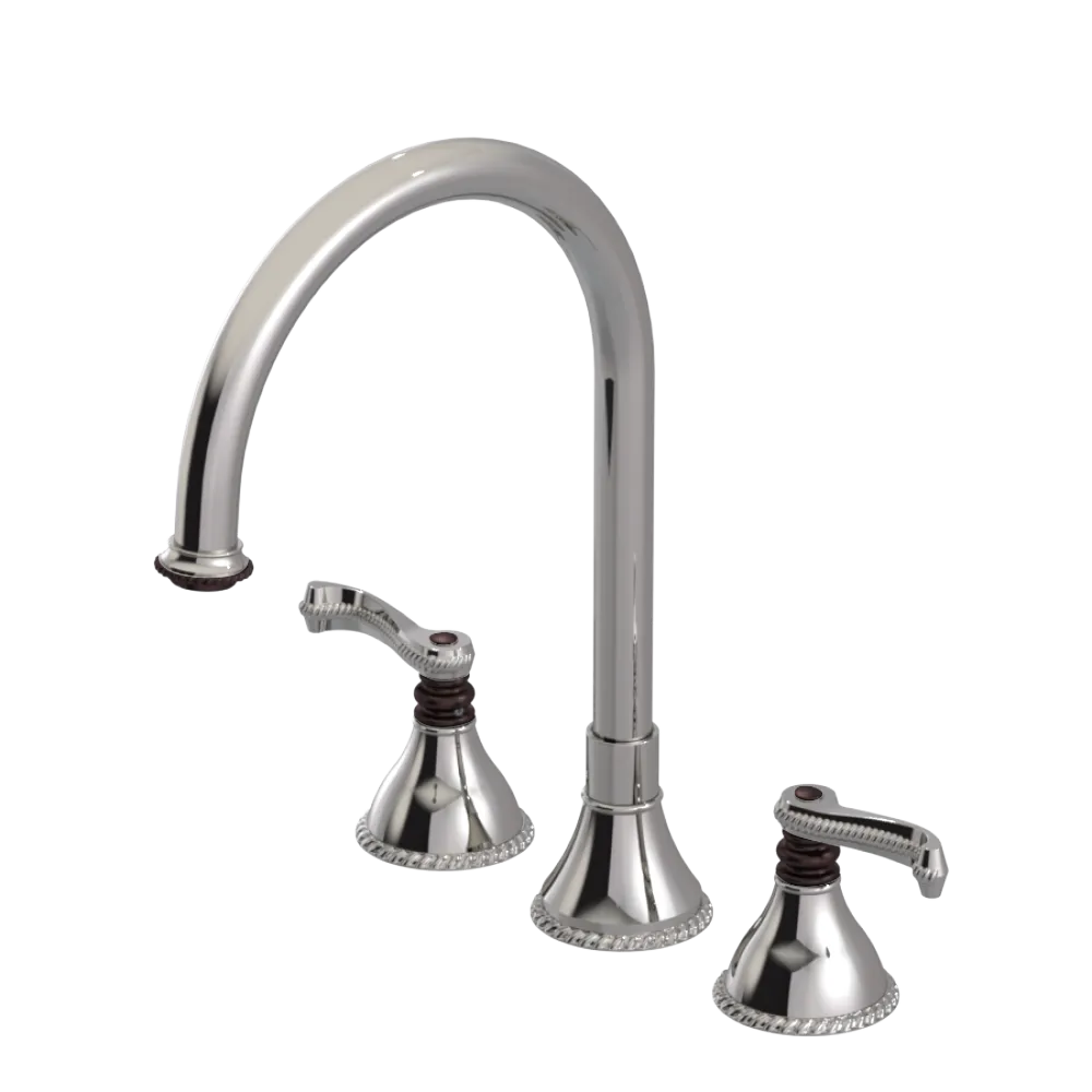 Rubinet Widespread Kitchen Set Polished Nickel