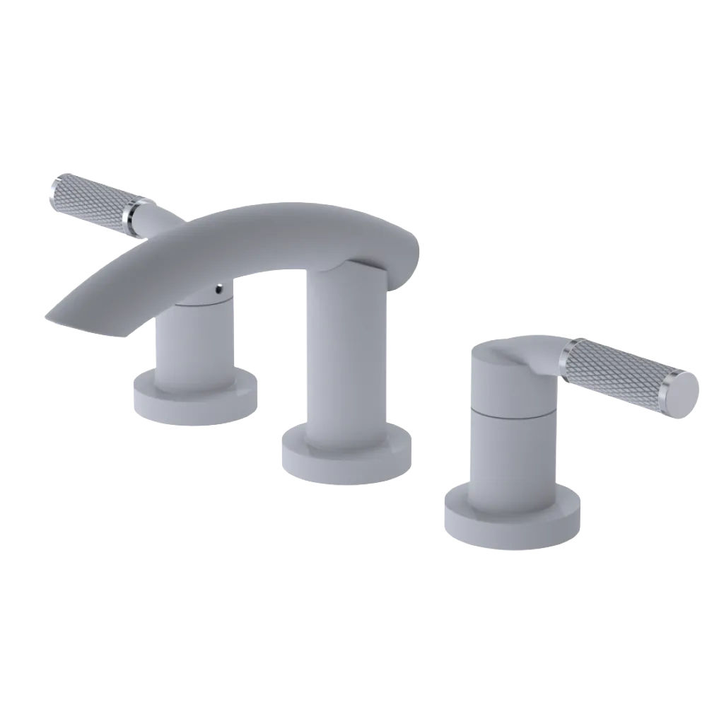 Rubinet Widespread Lav. Set. (less drain) Matt White