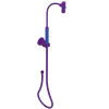 Rubinet Hand Held Shower Bidet with Extended Reach & Dual Function Spray Including Wall Bracket with Supply & Hose (Round) Purple Haze
