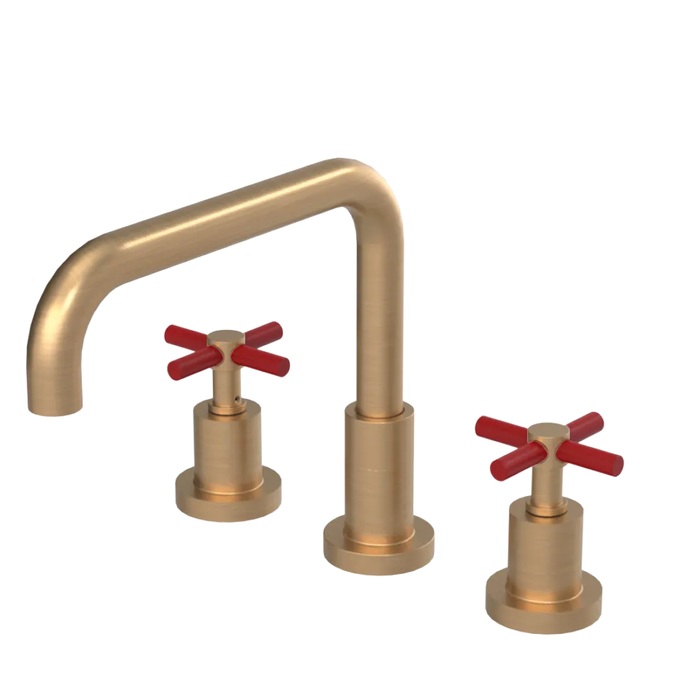 Rubinet Widespread Kitchen Set Satin Gold
