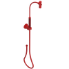 Rubinet Hand Held Shower Bidet with Extended Reach & Dual Function Spray Including Wall Bracket with Supply & Hose (Round) Red