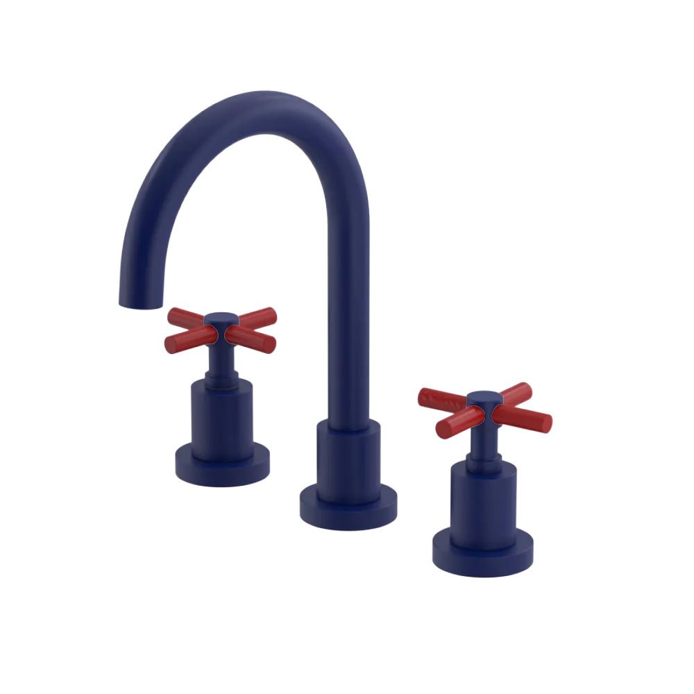 Rubinet Widespread Lav. Set. (less drain) Midnight Blue