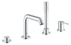 Grohe Essence New 4-Hole Single-Handle Deck Mount Roman Tub Faucet With 6.6 L/Min (1.75 Gpm) Hand Shower