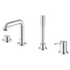 Grohe Essence New 4-Hole Single-Handle Deck Mount Roman Tub Faucet With 6.6 L/Min (1.75 Gpm) Hand Shower