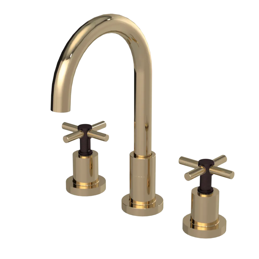 Rubinet Widespread Kitchen Set with LaSalle Spout Gold