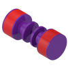 Rubinet Shower Door Knob (set) Purple Haze