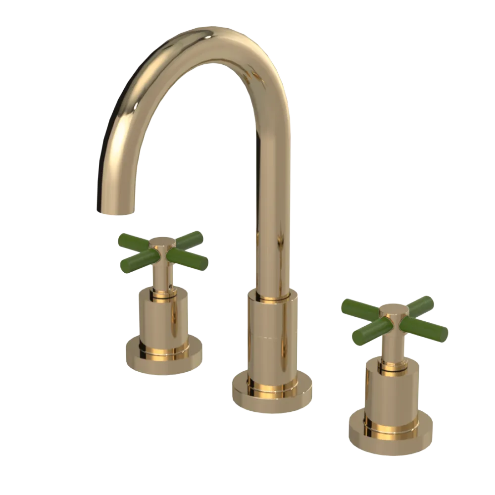 Rubinet Widespread Kitchen Set with LaSalle Spout Gold