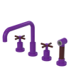 Rubinet Widespread Kitchen Set with Hand Spray Purple Haze