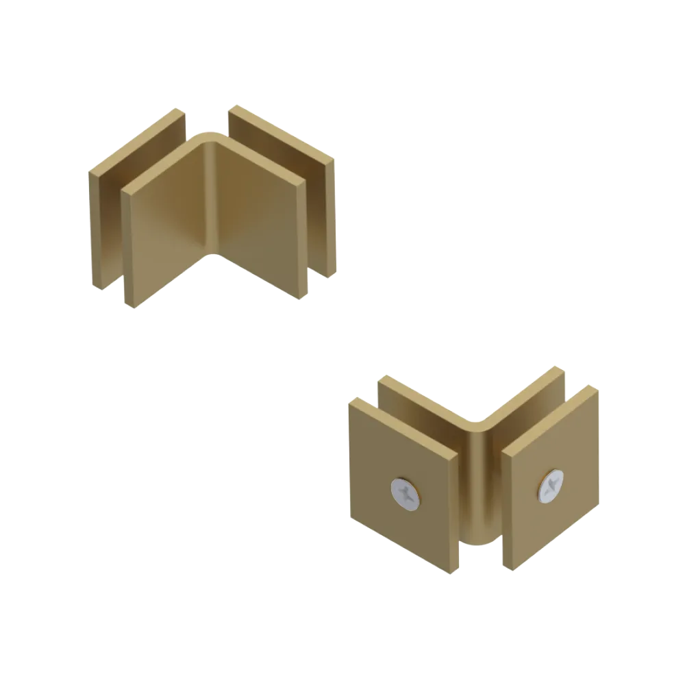 Rubinet 90 Glass to Glass Open Face Satin Brass