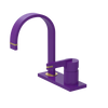 Rubinet 4" Centre Single Control Lav. Set (less drain) Purple Haze