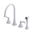 Rubinet Widespread Kitchen Set with Hand Spray White
