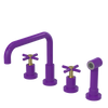 Rubinet Widespread Kitchen Set with Hand Spray Purple Haze