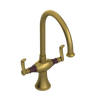 Rubinet Two Handle Single Hole Kitchen Set Antique Brass Matt