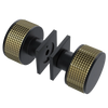Rubinet Shower Door Knob (set) Matt Black