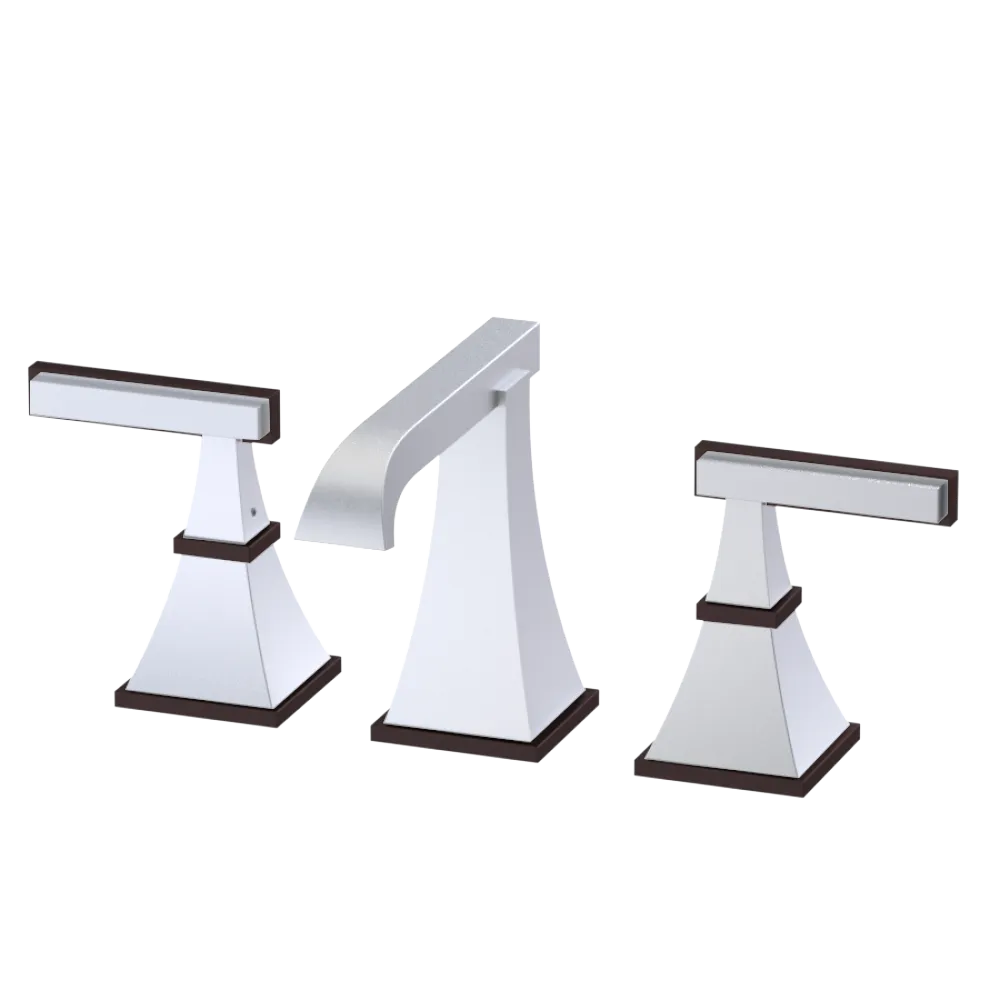 Rubinet Widespread Lav. Set. (less drain) Satin Chrome