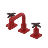 Rubinet Widespread Lav. Set. with Genesis spout (less drain) Red