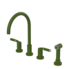 Rubinet Widespread Kitchen Set with Hand Spray Green Envy