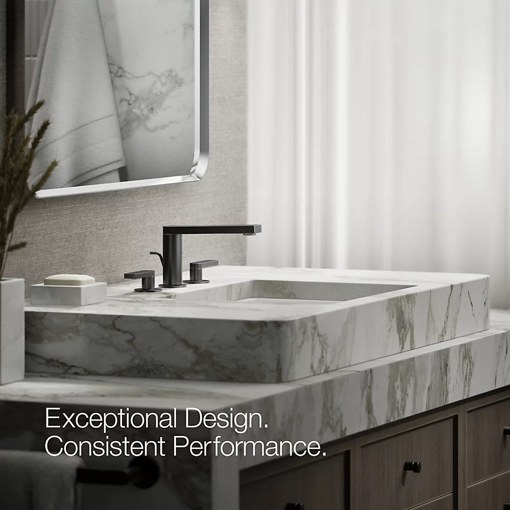 Composed® Widespread bathroom sink faucet with Lever handles, 1.2 gpm