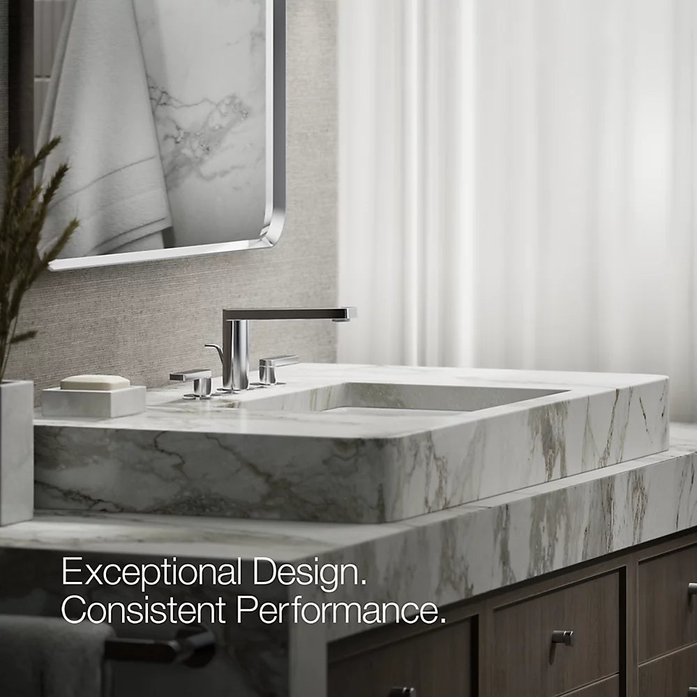 Composed® Widespread bathroom sink faucet with Lever handles, 1.2 gpm