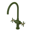 Rubinet Two Handle Single Hole Kitchen Set with LaSalle Spout Green Envy