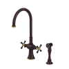Rubinet Two Handle Single Hole Kitchen Set with Hand Spray Oil Rubbed Bronze