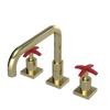 Rubinet Widespread Kitchen Set with Genesis Spout Gold