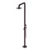 Rubinet Pressure Balance Outdoor Shower with Hand Held Shower & 10" Shower Head - 304 Stainless Steel Bordeaux