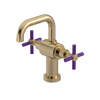 Rubinet Single Hole Dual Handle Lav. Set. (less drain) Gold