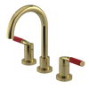 Rubinet Widespread Lav. Set. (less drain) Natural Brass