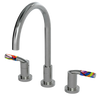 Rubinet Widespread Kitchen Set Satin Nickel