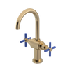 Rubinet Single Hole Dual Handle Lav. Set with LaSalle Spout (less drain) Gold