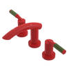 Rubinet Widespread Lav. Set. (less drain) Red