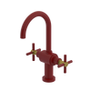 Rubinet Single Hole Dual Handle Lav. Set with LaSalle Spout (less drain) Maroon