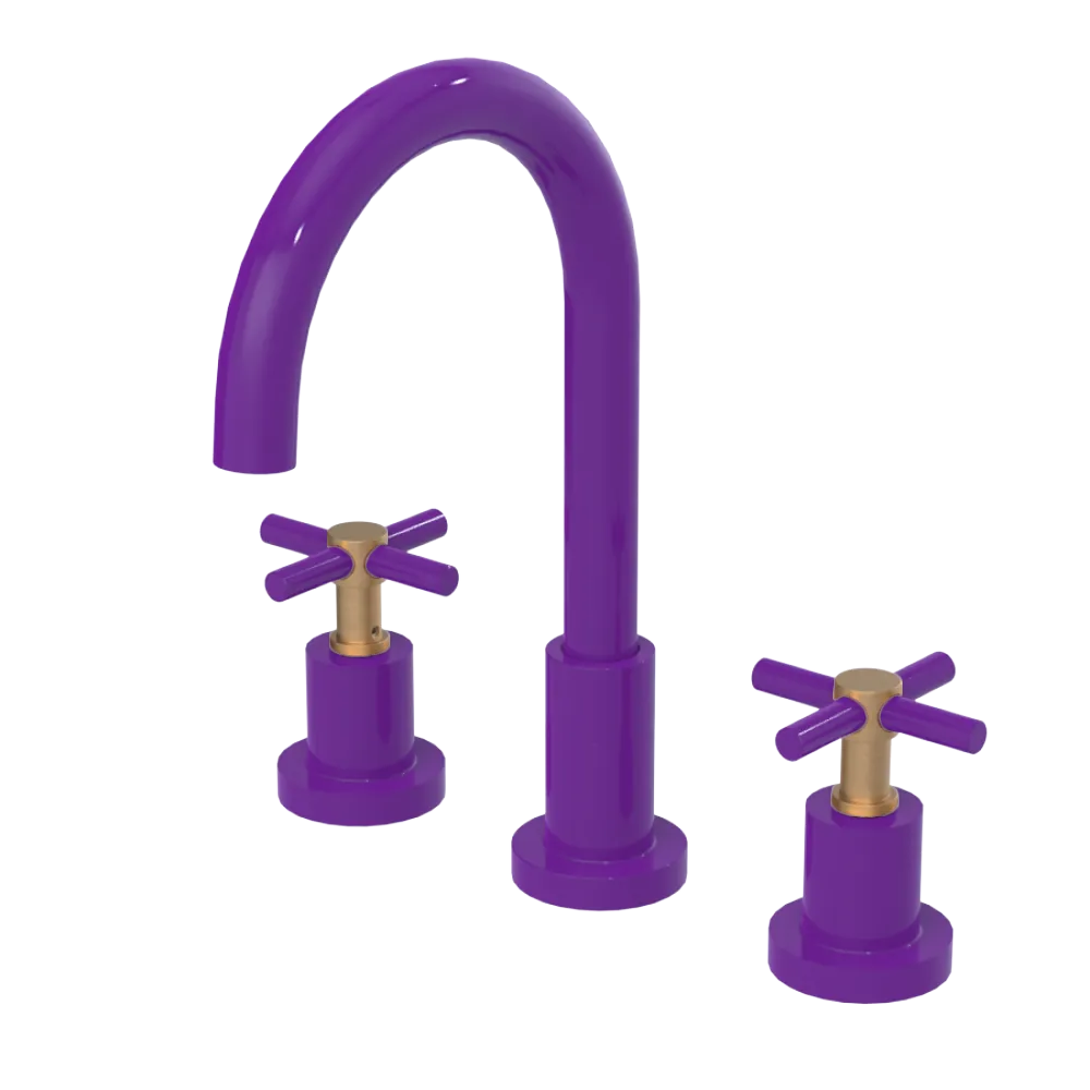 Rubinet Widespread Kitchen Set with LaSalle Spout Purple Haze