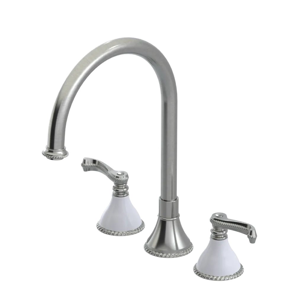 Rubinet Widespread Kitchen Set Satin Nickel