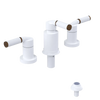 Rubinet Bidet Fitting with Spray, Diverter, and Vacum Breaker (Less Drain) White