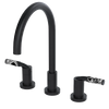 Rubinet Widespread Kitchen Set Matt Black