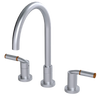 Rubinet Widespread Kitchen Set Satin Chrome