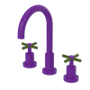 Rubinet Widespread Kitchen Set with LaSalle Spout Purple Haze