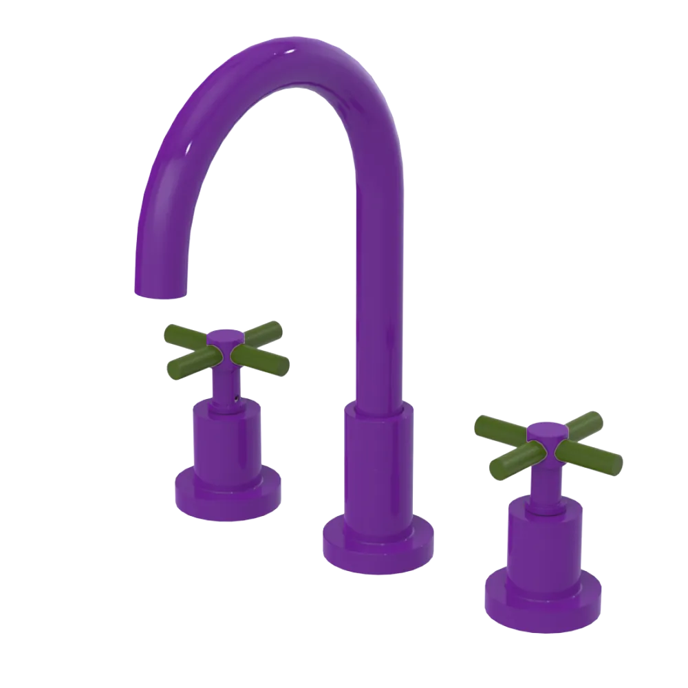 Rubinet Widespread Kitchen Set with LaSalle Spout Purple Haze