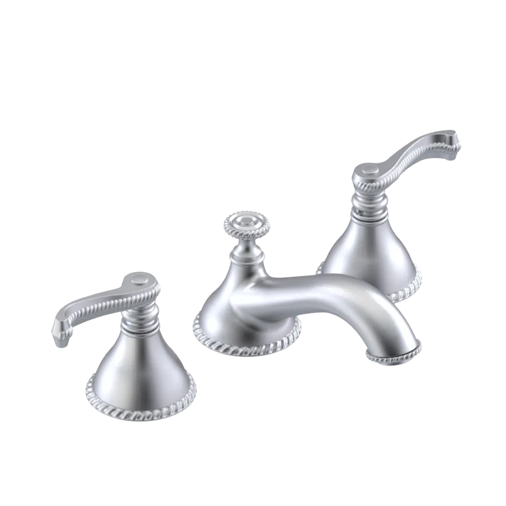 Rubinet Widespread Lav. Set. (less drain) Satin Chrome