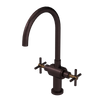 Rubinet Two Handle Single Hole Kitchen Set with LaSalle Spout Oil Rubbed Bronze