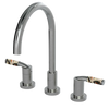 Rubinet Widespread Kitchen Set Satin Nickel