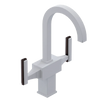 Rubinet Single Hole Dual Handle Lav. Set. (less drain) Matt White
