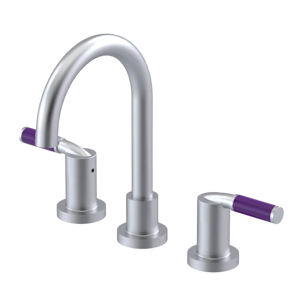 Rubinet Widespread Lav set (less drain) Satin Chrome